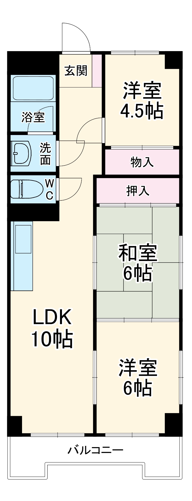 冨士見ハイツの間取り