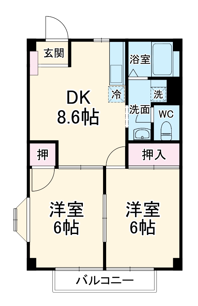 メゾン稲荷山の間取り