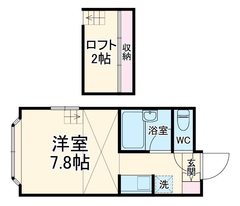 パンシオン善行NO.2の間取り