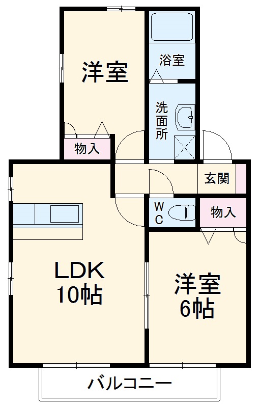 ソレイユ前田の間取り