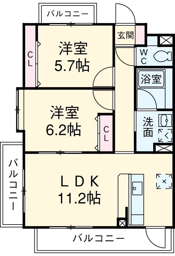 Ｓ－ＦＯＲＴ西郊通の間取り