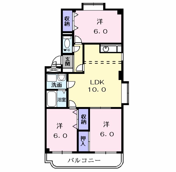セントラルハイツの間取り