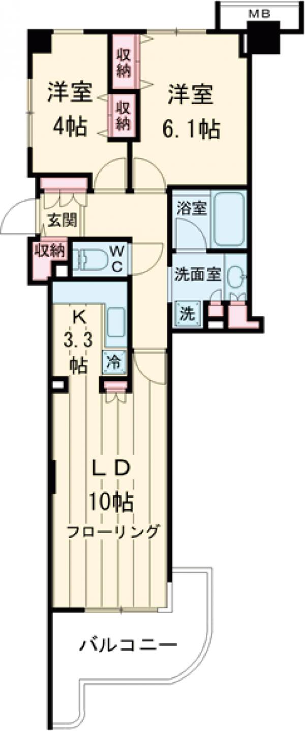 サウスフロントタワー町田の間取り