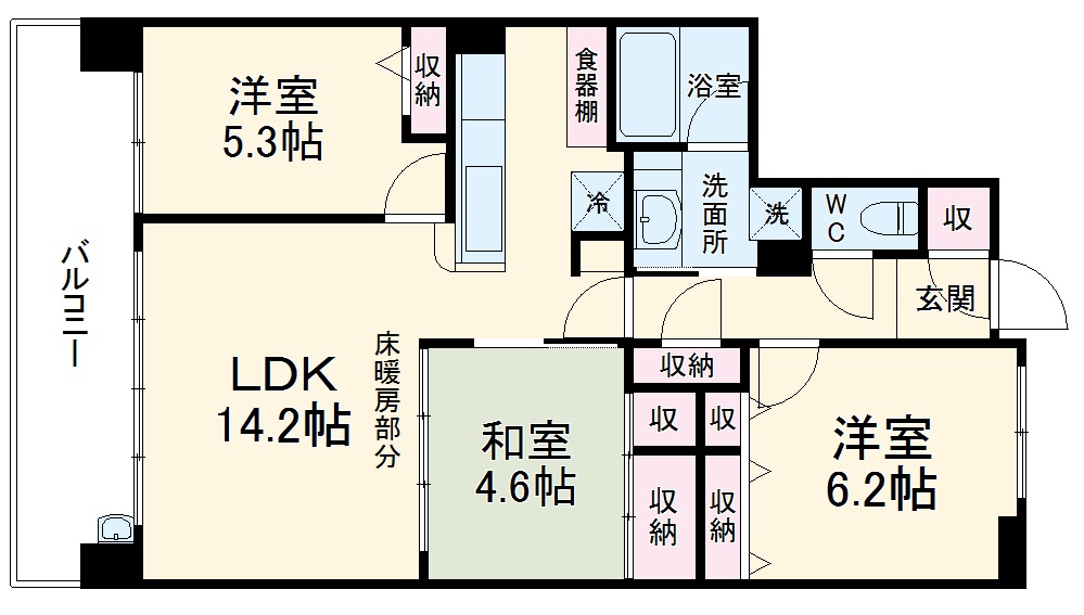 ポレスター一宮ステーションレジデンスの間取り
