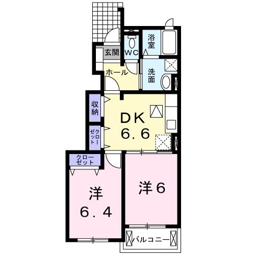 サン アベニュー Ⅱの間取り