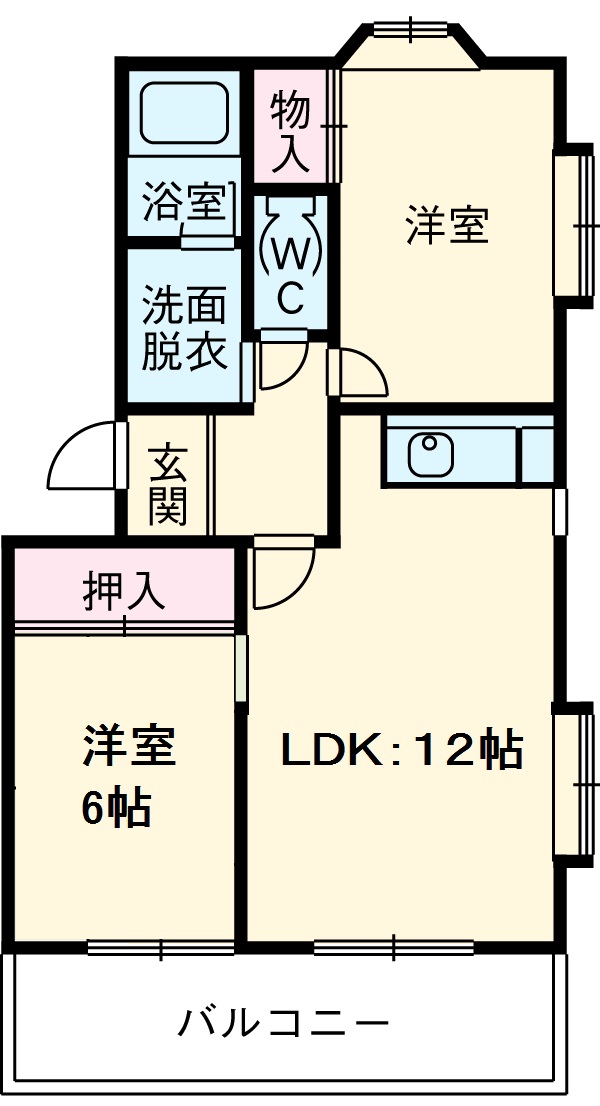 アネックス富洲原の間取り