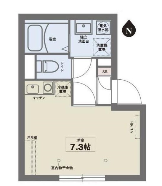 COCOFLAT東中野の間取り