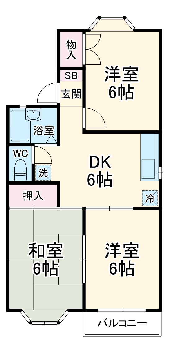 メンバーズタウン厚木G棟の間取り
