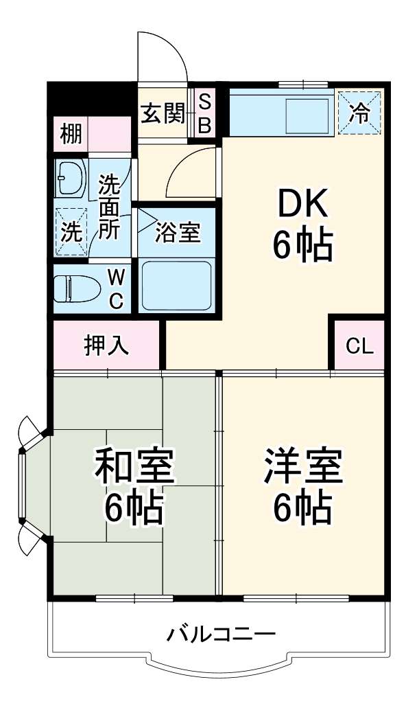 ポポラーレ壱番館の間取り