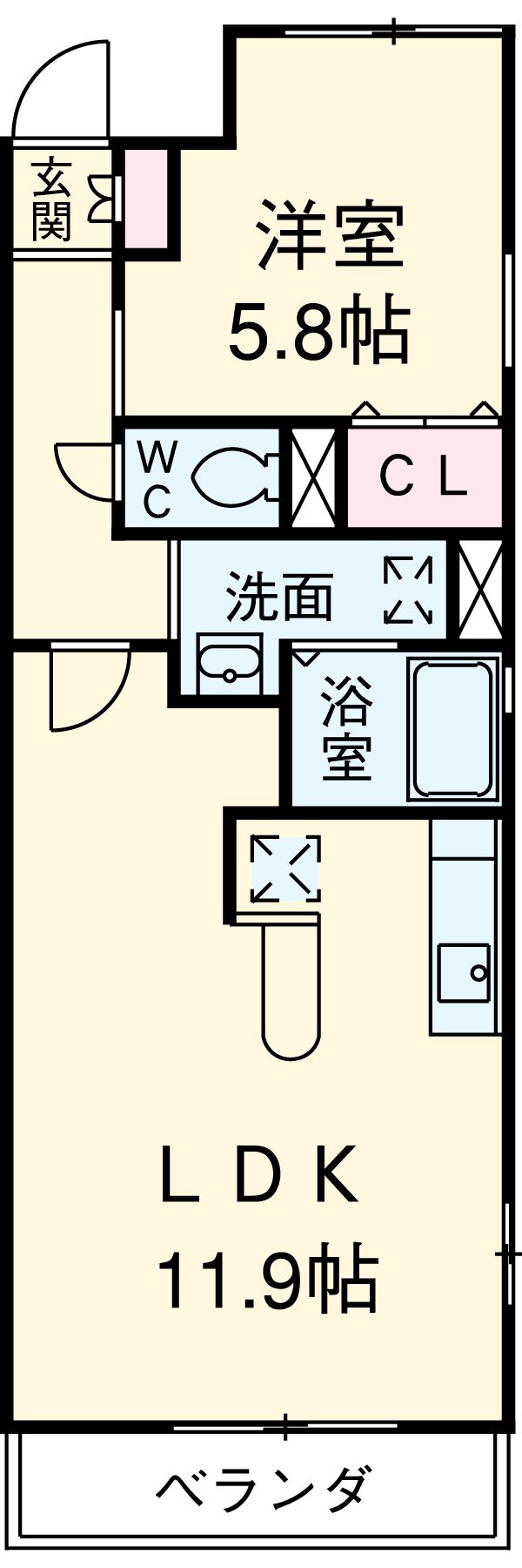 シャトル勝川5の間取り
