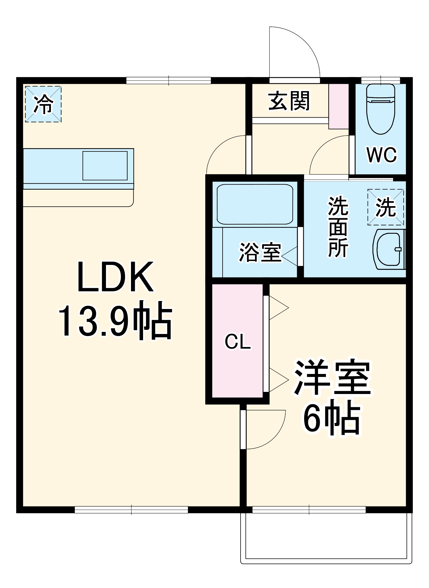 YTコーポの間取り