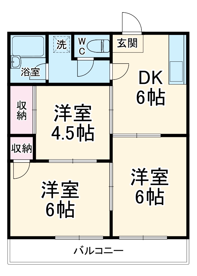 グリーンコートAの間取り