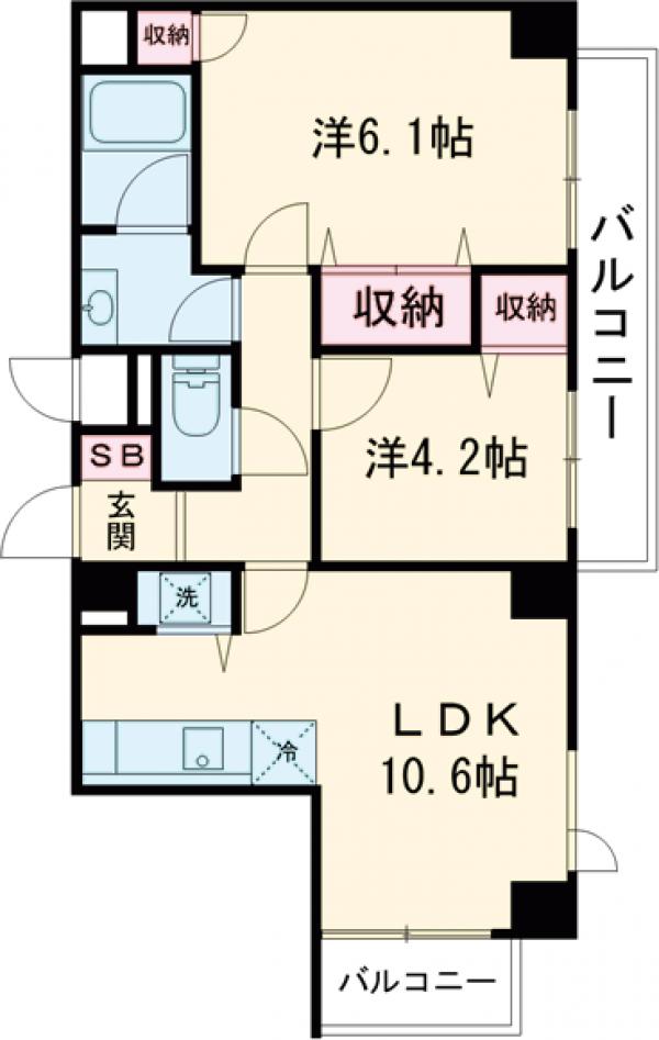 グリーンウッド大蔵の間取り
