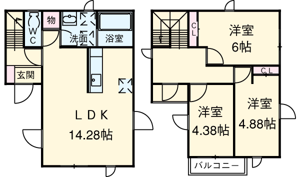 サンシャインさくらしんまちの間取り