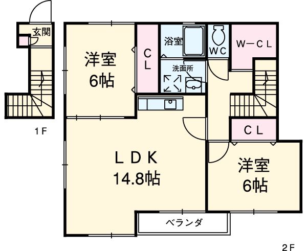 アンプルール リーブル Belayの間取り