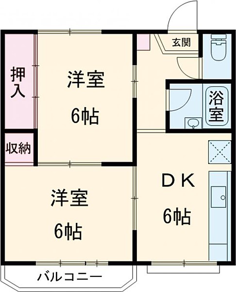 エスポワール平・203号室の間取り