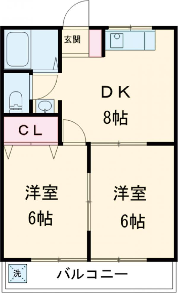 けやき ハイツの間取り