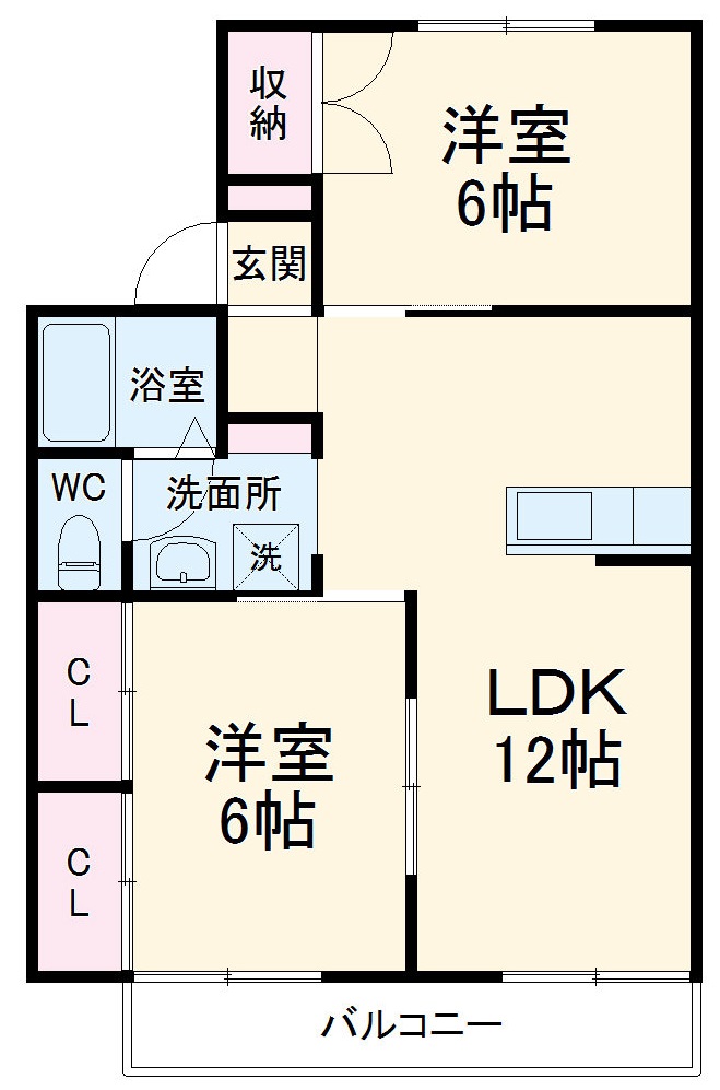 セジュール高井 Bの間取り