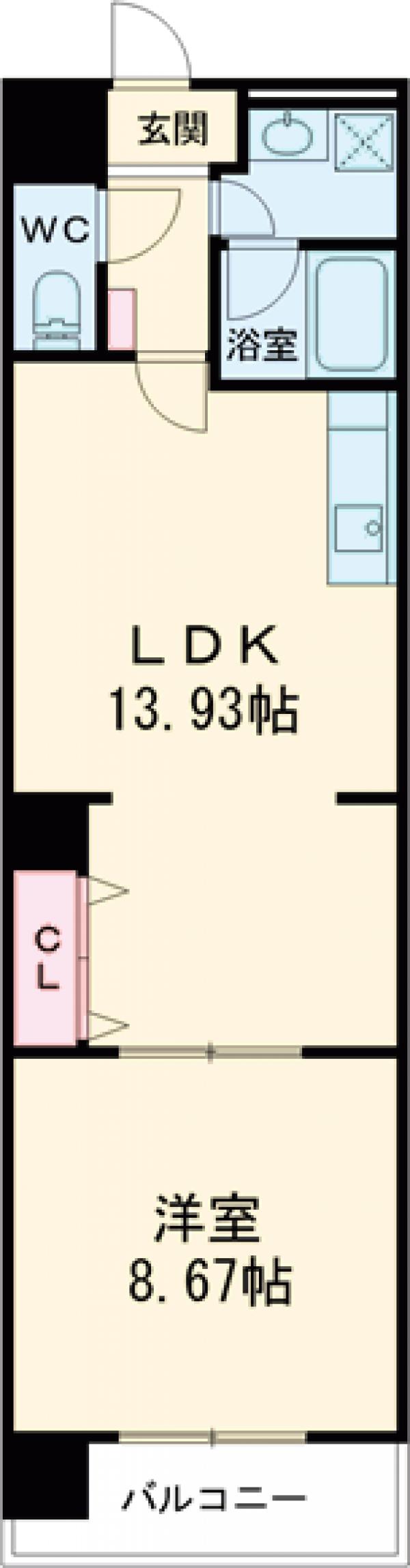クイーンズリッチ東宿郷の間取り