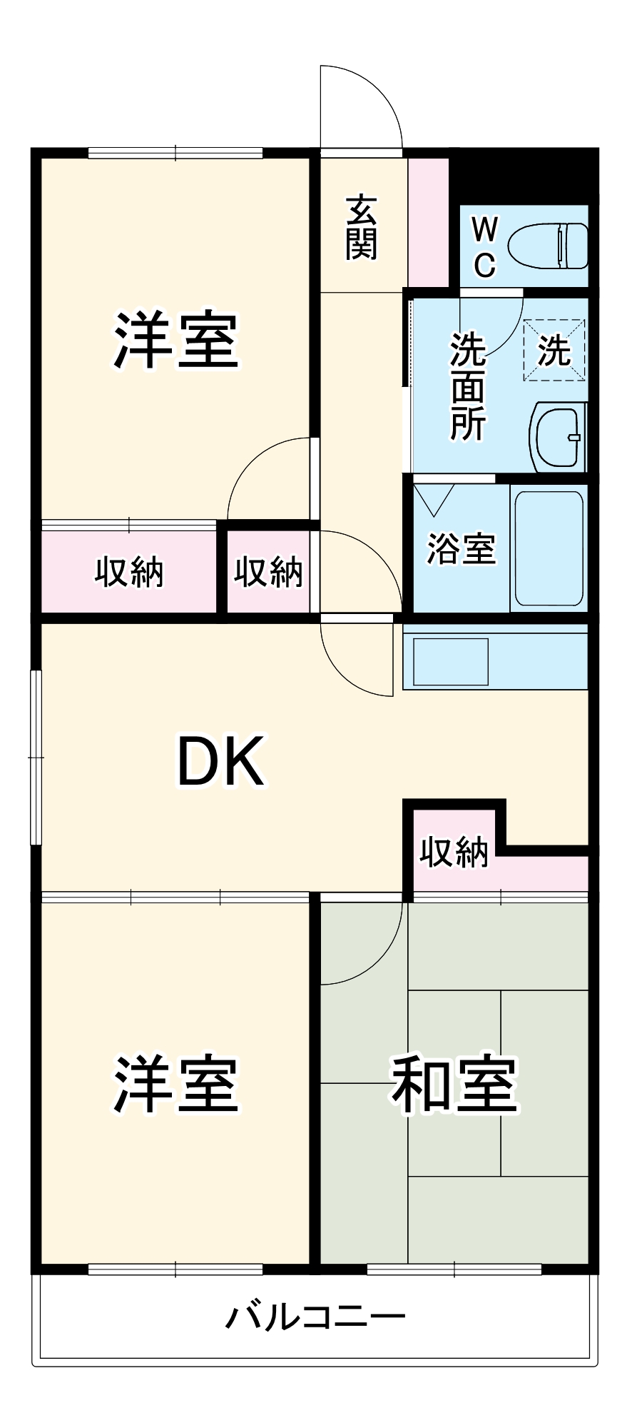 山の手マンションⅡの間取り
