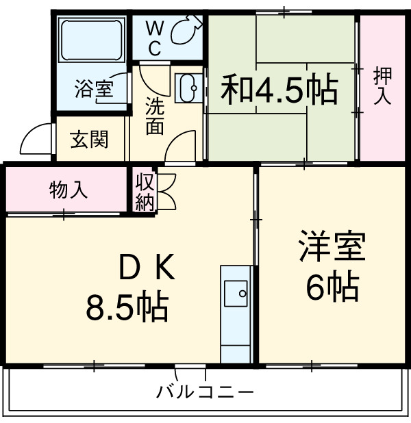 サンハイム山分A棟の間取り