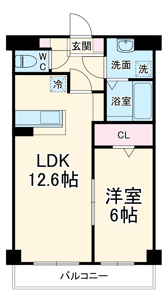 パークサイド中田Ⅱの間取り