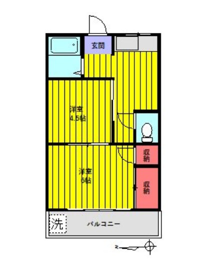 コーポ河野第2の間取り