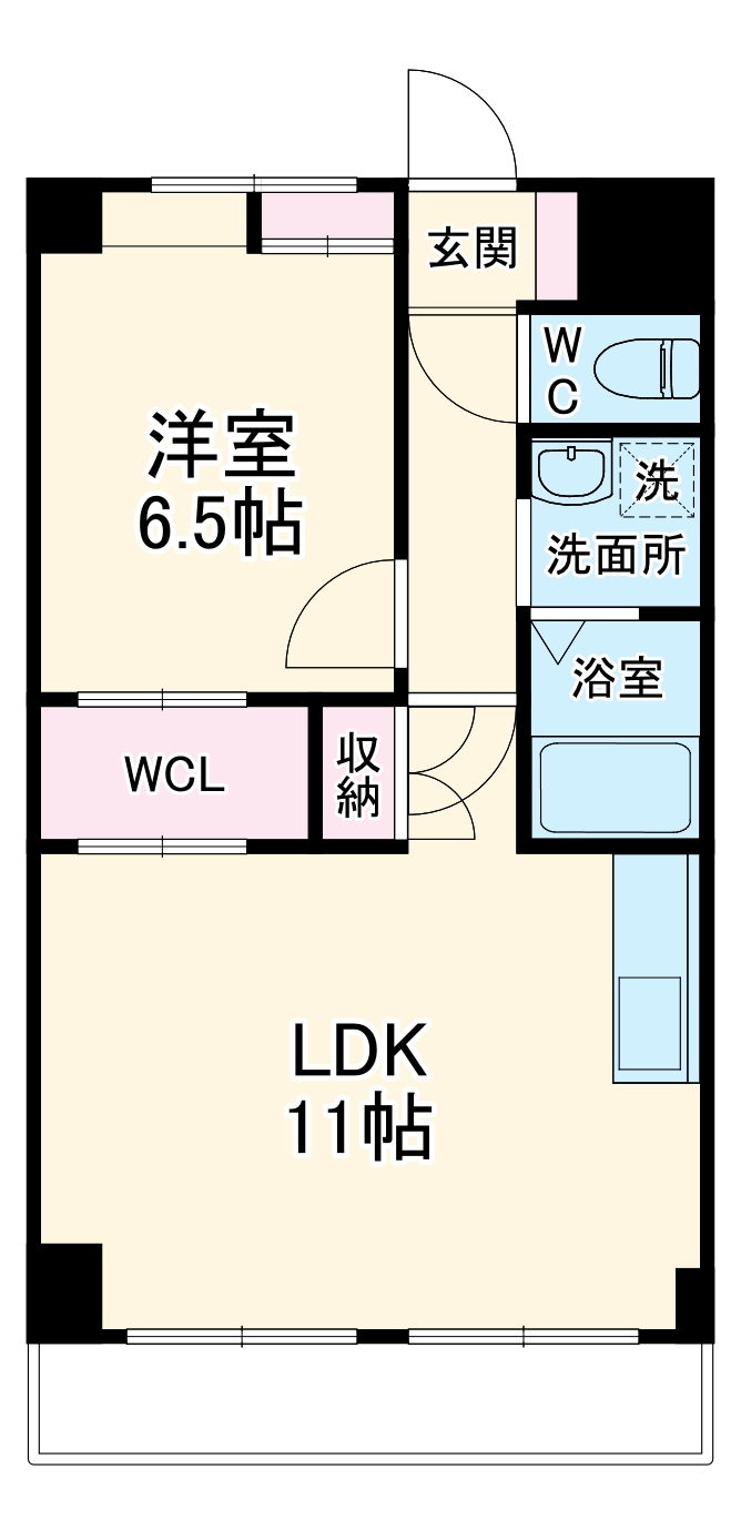 Y’s Stage Wakamiyaの間取り