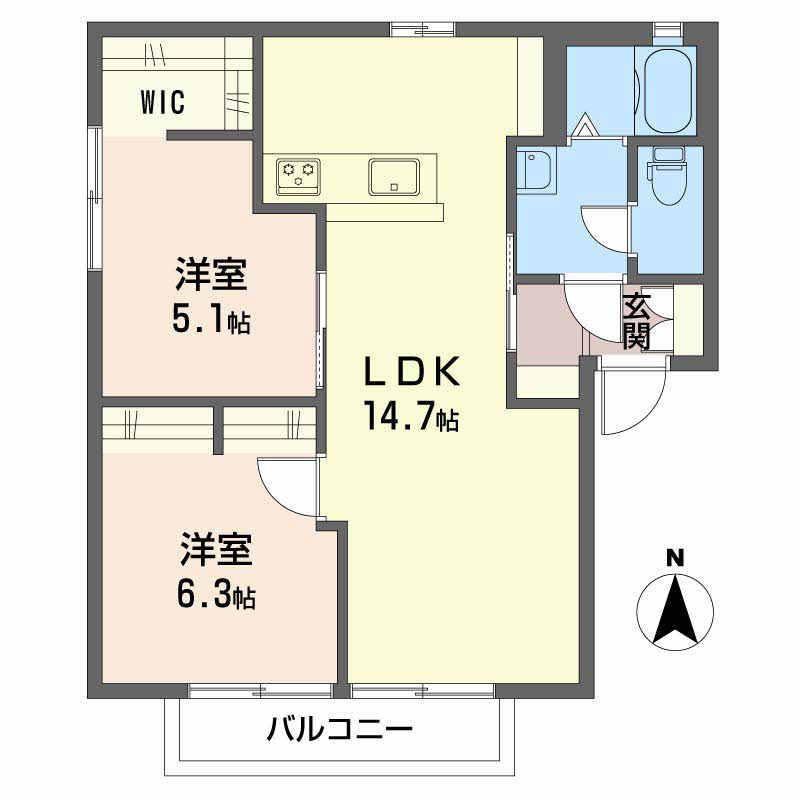 サニーコート小豆餅の間取り