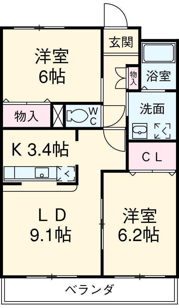 アネックス栄Ⅲの間取り