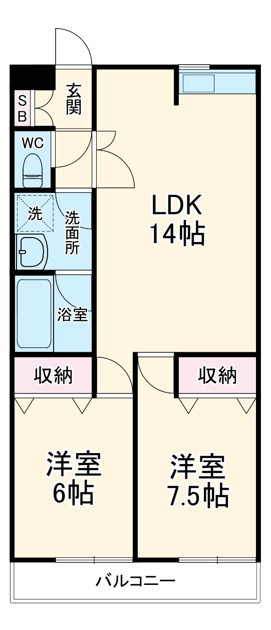 ラフィーヌ・ジュネスⅢの間取り