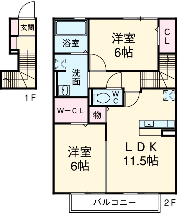 ブラウニー如意申の間取り