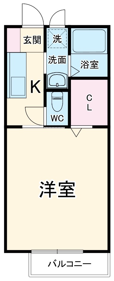 パルファンヴェールAの間取り