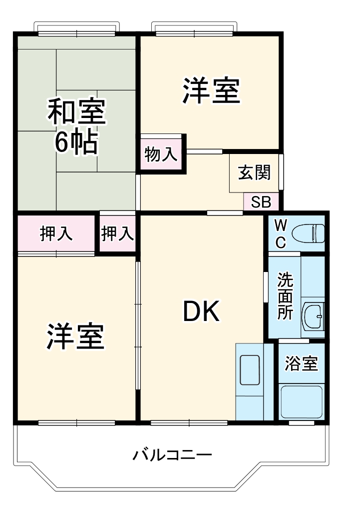 鷺沼大竹ハイツの間取り