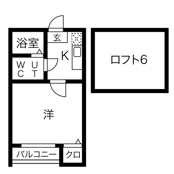 ラピュタ７・203号室の間取り