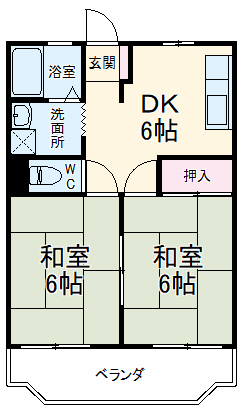 コーポ日比野の間取り