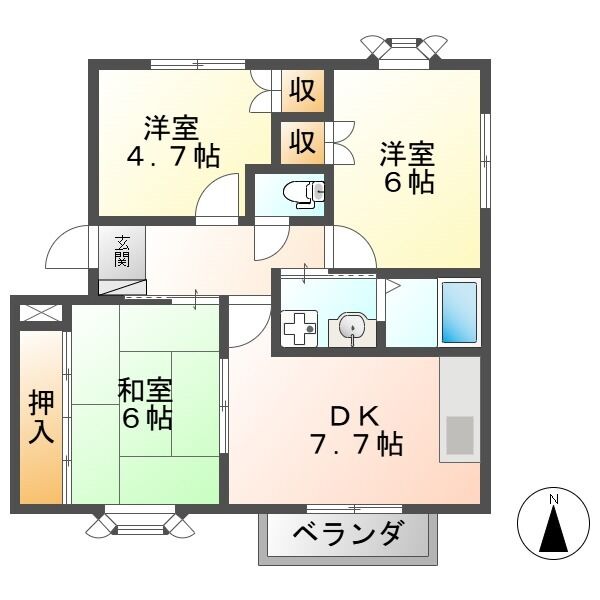 レヴンワースA棟の間取り