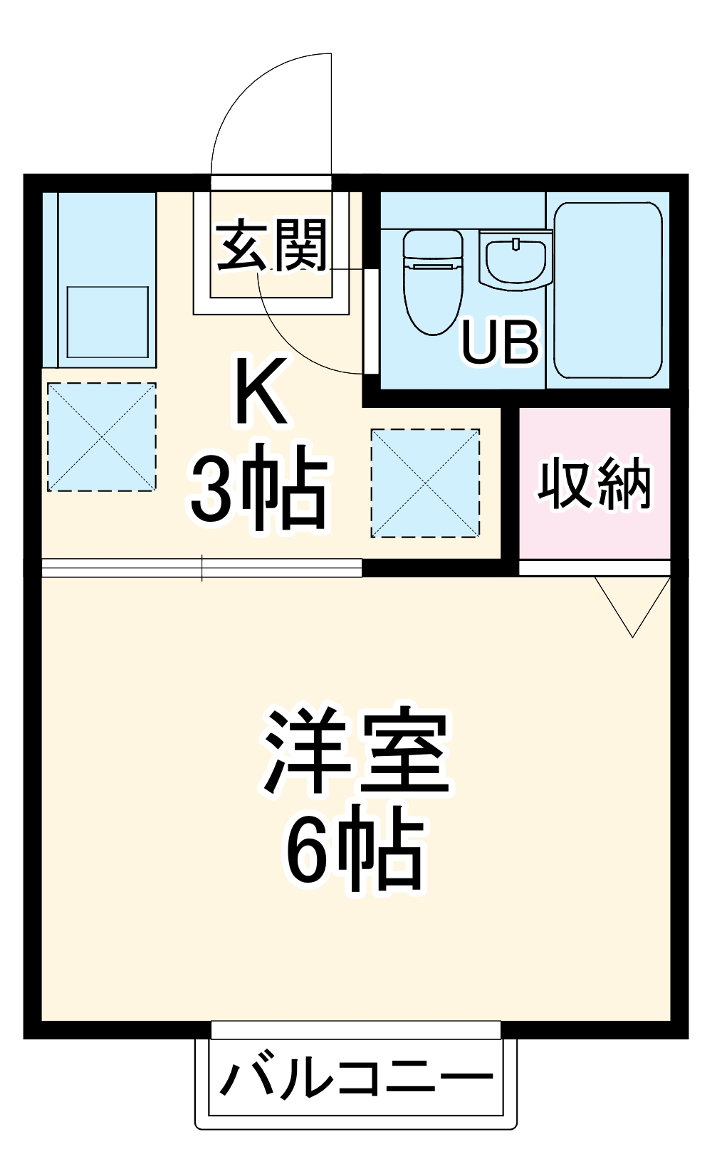 シティハイム海岸通りの間取り
