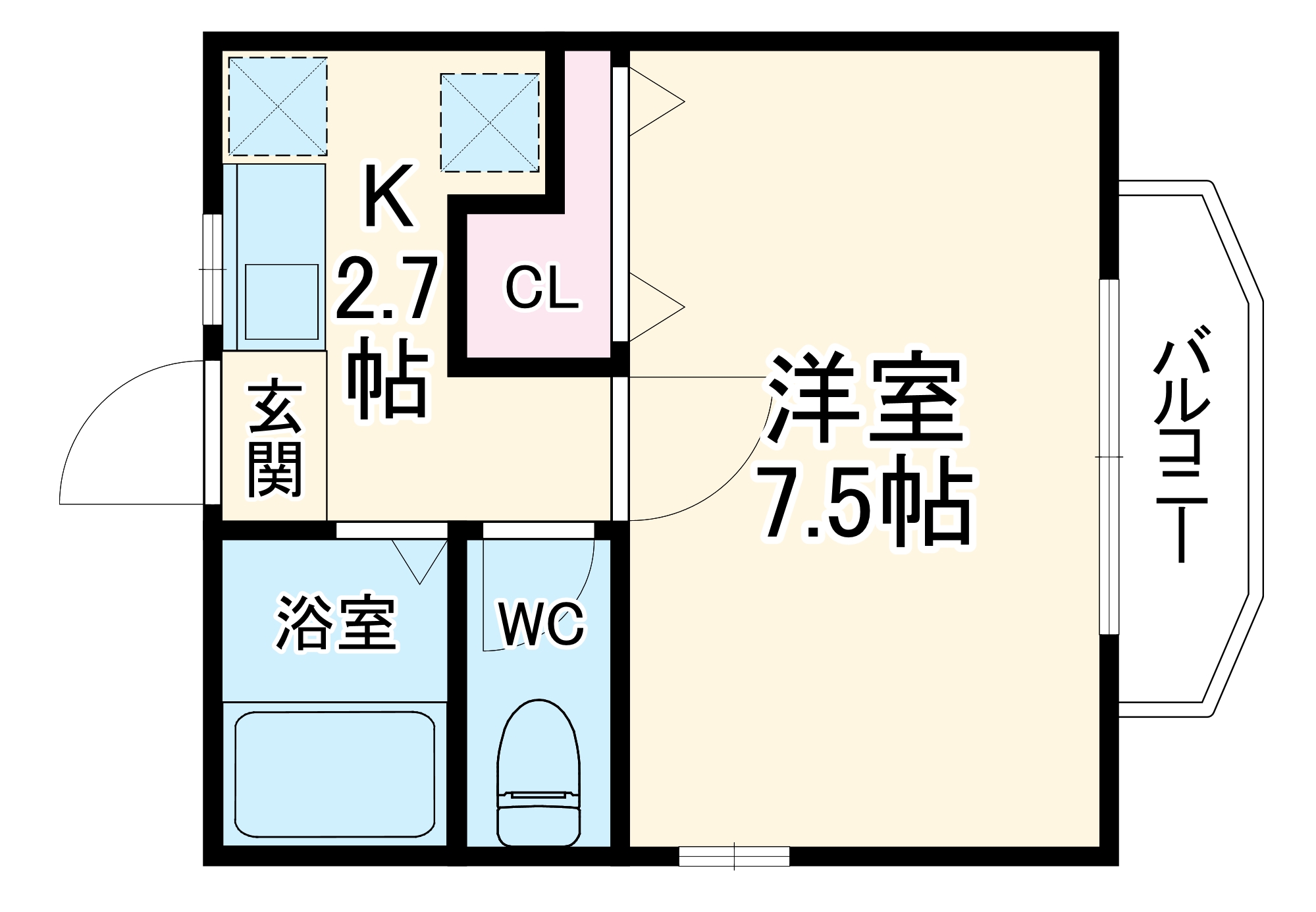 シェソワ鵠沼の間取り