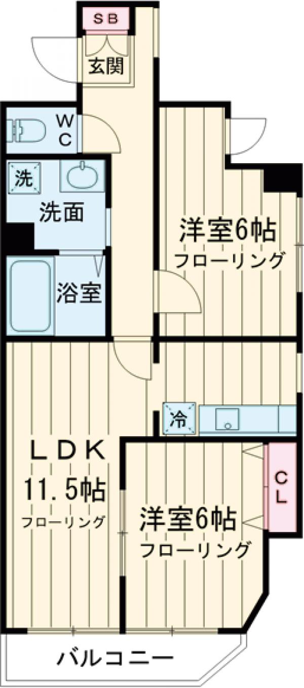 第6ドミール森田の間取り