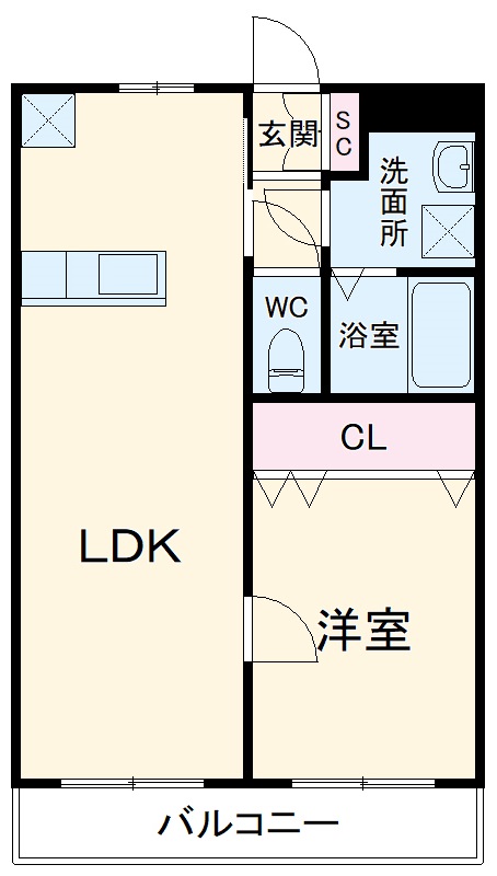 コオポスアペアⅡの間取り