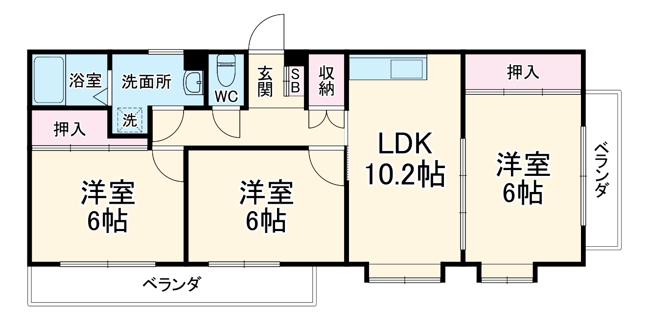 コーポ・マリリの間取り