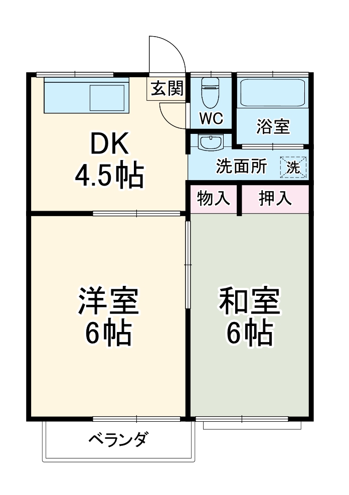 八代ハイツの間取り