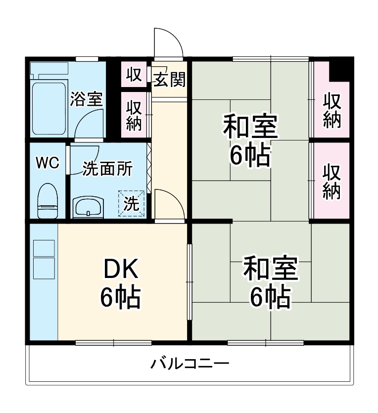 西青木第2マンションの間取り