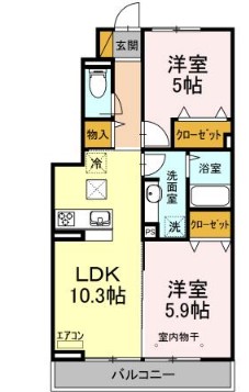 ネオハイツサギヌマⅡの間取り