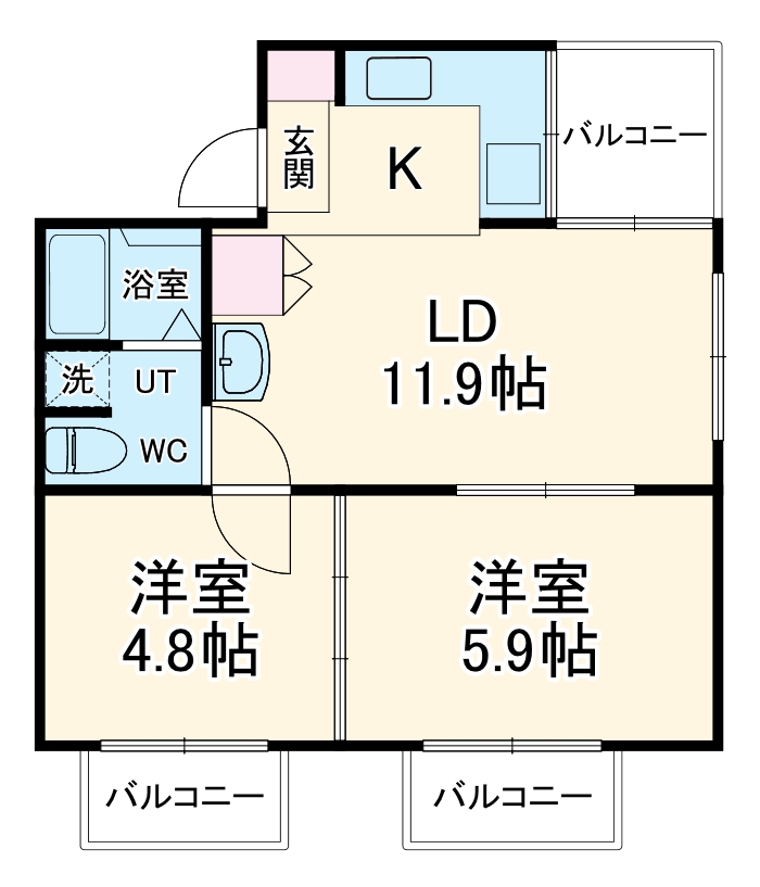 リアリノ鳥居松ビルの間取り