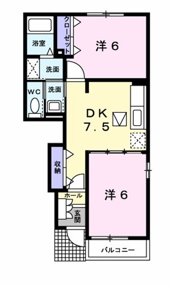 アンジュメゾン Ⅰの間取り