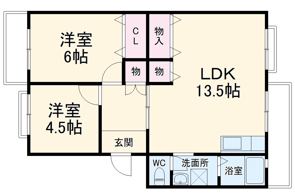 パストラル板倉Aの間取り