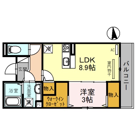クレセント東住吉の間取り