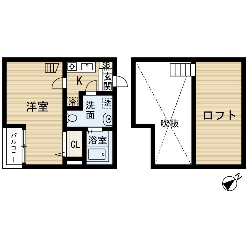 アパートメントUの間取り